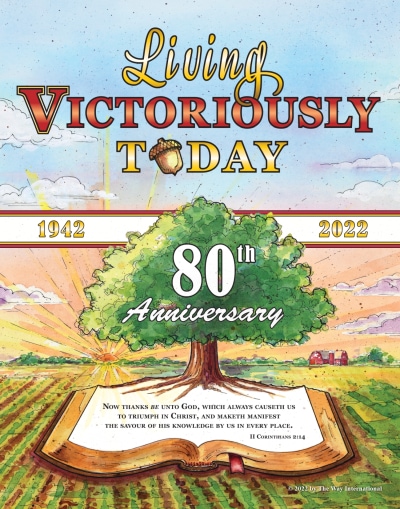 Living Victoriously Today—The Way International theme poster for 2022-2023 in English