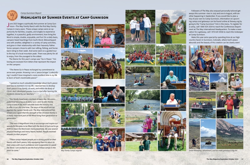 Camp Gunnison spread in The Way Magazine