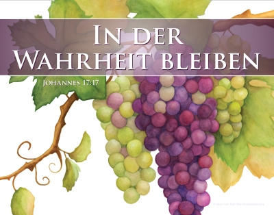 In der Wahrheit bleiben—The Way International theme poster for 2023-2024 in German