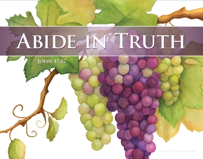 Abide in Truth—The Way International theme poster for 2023-2024 in English
