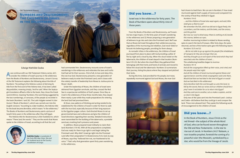 Old Testament History spread in The Way Magazine