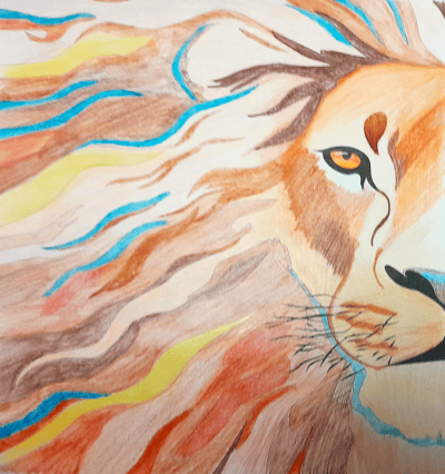 Coloring of lion from Theme Poster for Live Fearlessly